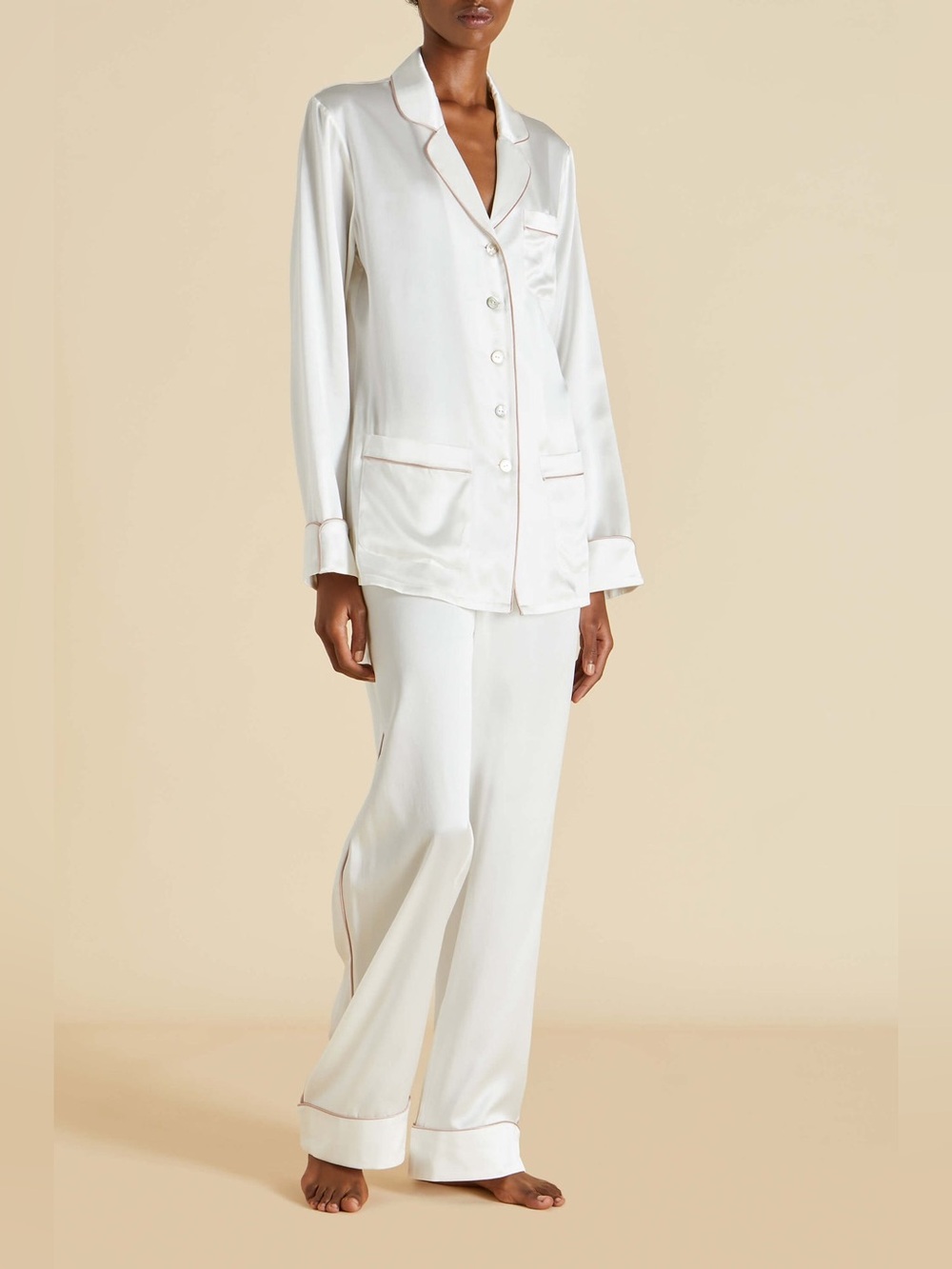 Olivia Von Halle Coco Silk Pajama Set